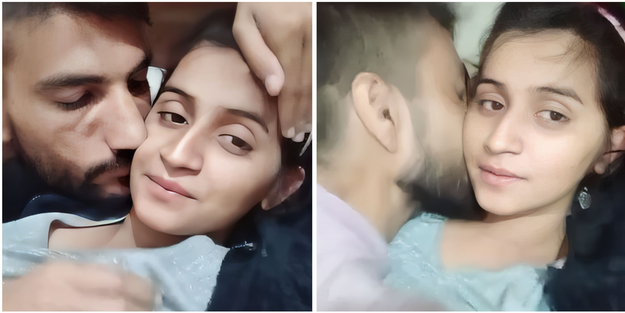 Indian girl hard kissing with boyfriend cute girl viral mms HD!!