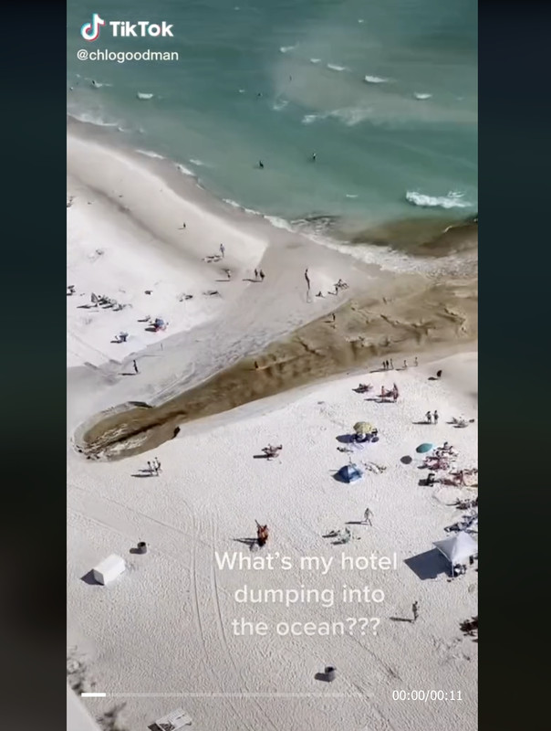Hotel de Panamá drena aguas residuales al mar y es exhibido en TikTok