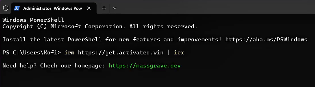 PowerShell Command Entry
