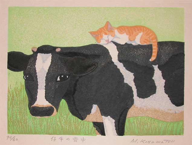 3-p425-mihoko-sleeping-cat-and-calf-7683