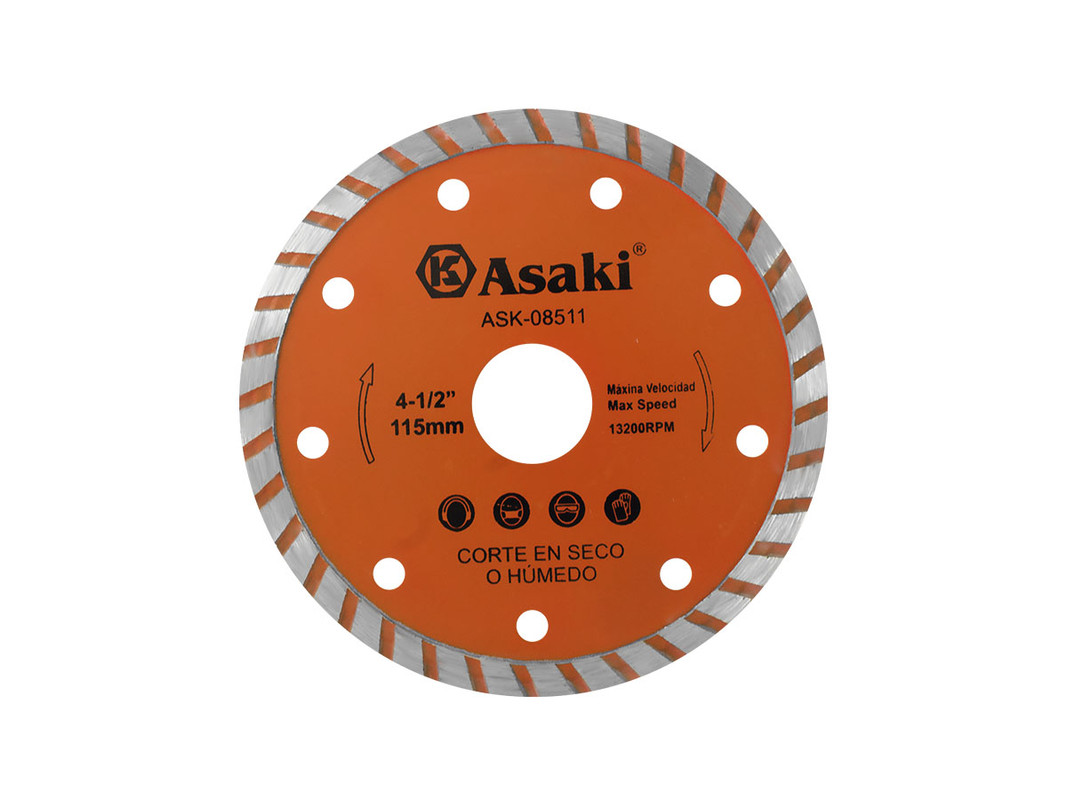 DISCO DIAMANTADO TURBO 115MM ASAKI