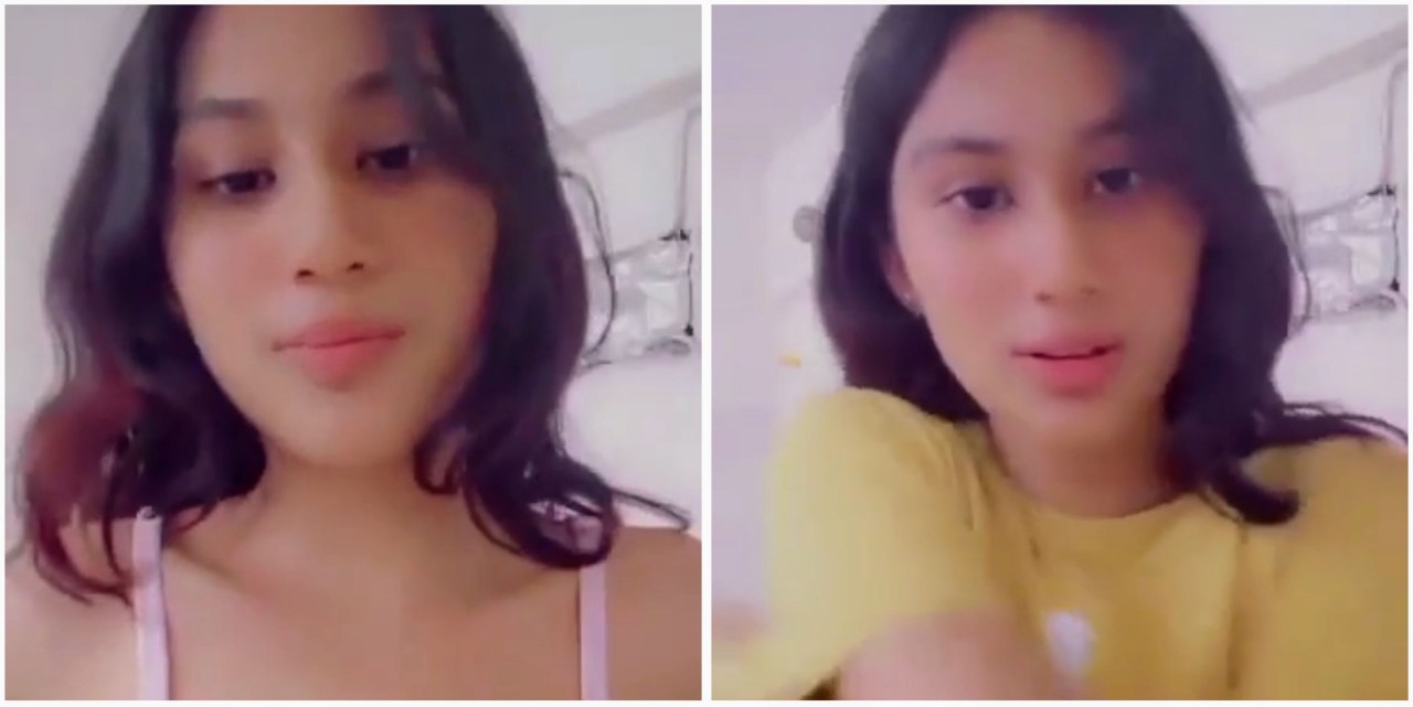 Cute girl showing her boob nude clips