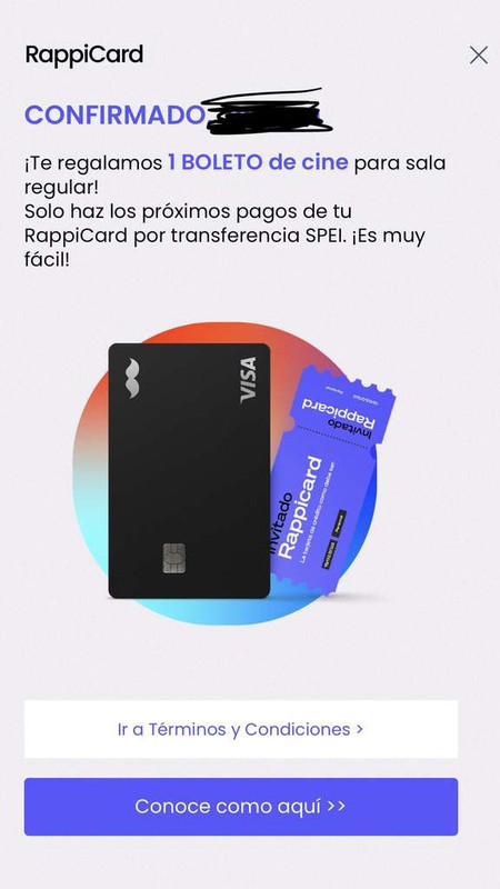 Boleto de cine GRATIS! En rappicard pagando tu deuda con spei 