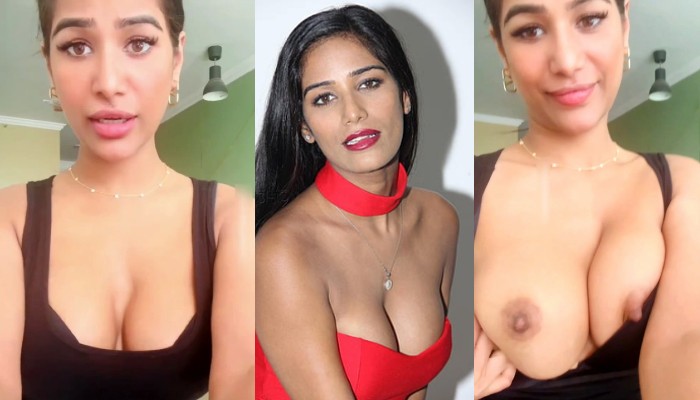 Poonam Pandey Showing Boobies And Saying "Did You Miss Them"
