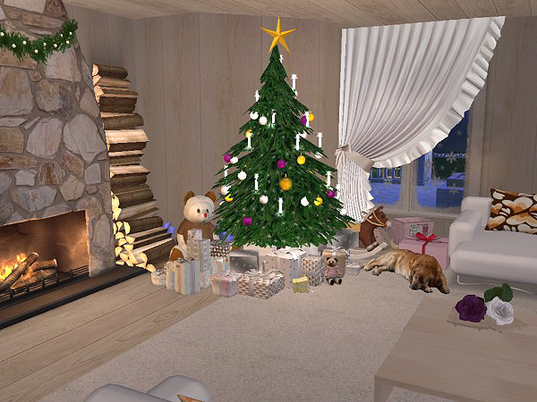 Hellohello: Domy - Stránka 4 Christmas-Chalet-interior-31