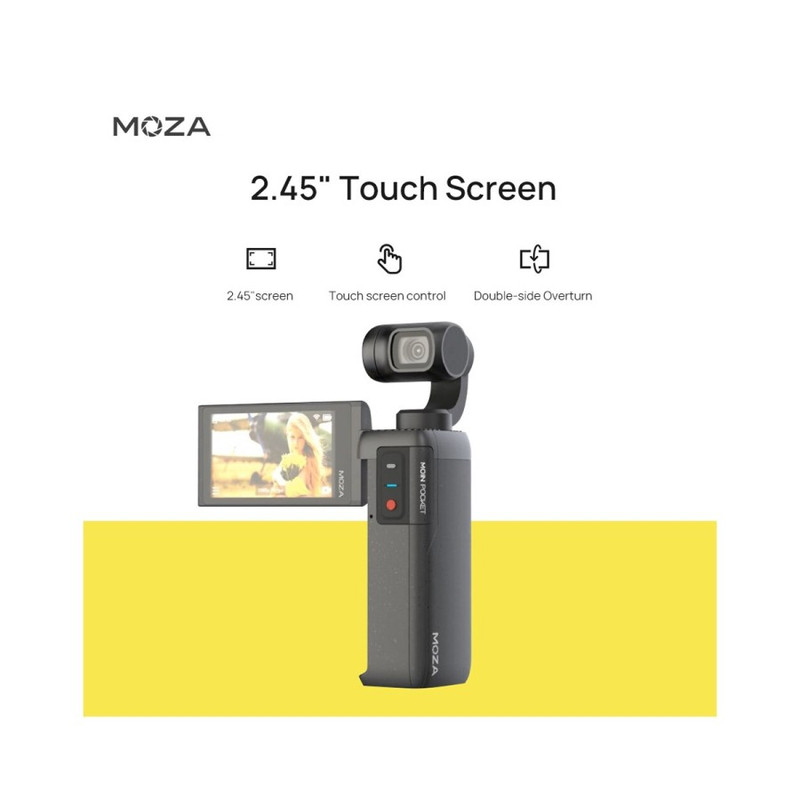 jual Moza Moin Pocket 3-Axis 4K HD Built-in Wi-Fi Control Gimbal Stabilizer harga review