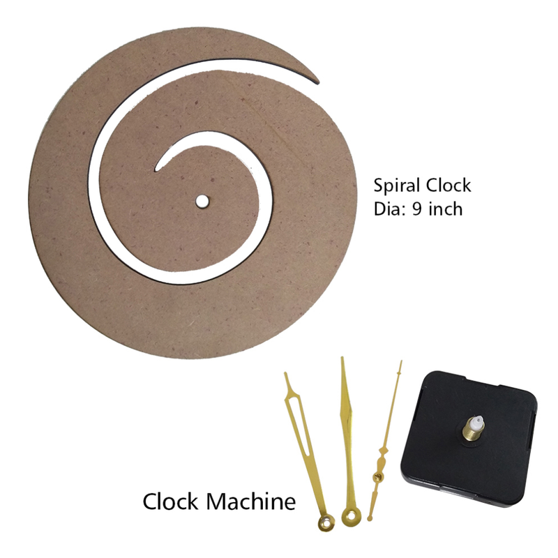 Scandinavian Art on Spiral Clock DIY Kit 