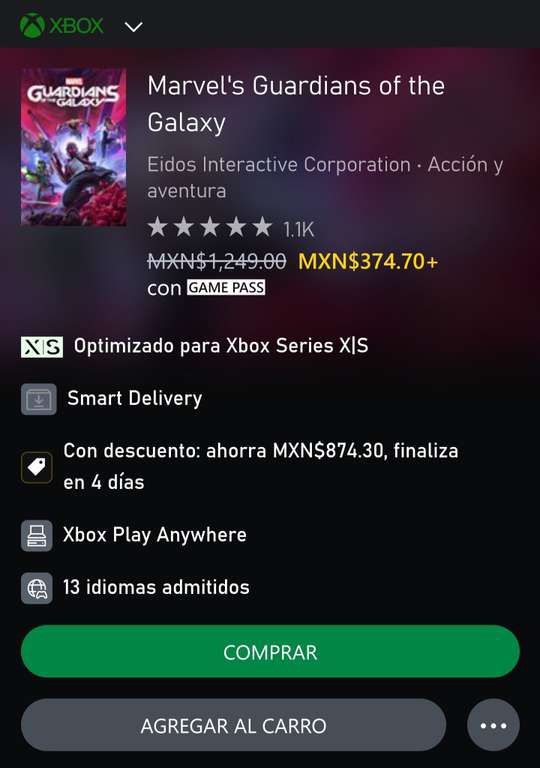 Xbox: Marvel's Guardians of the Galaxy Xbox Series X/S