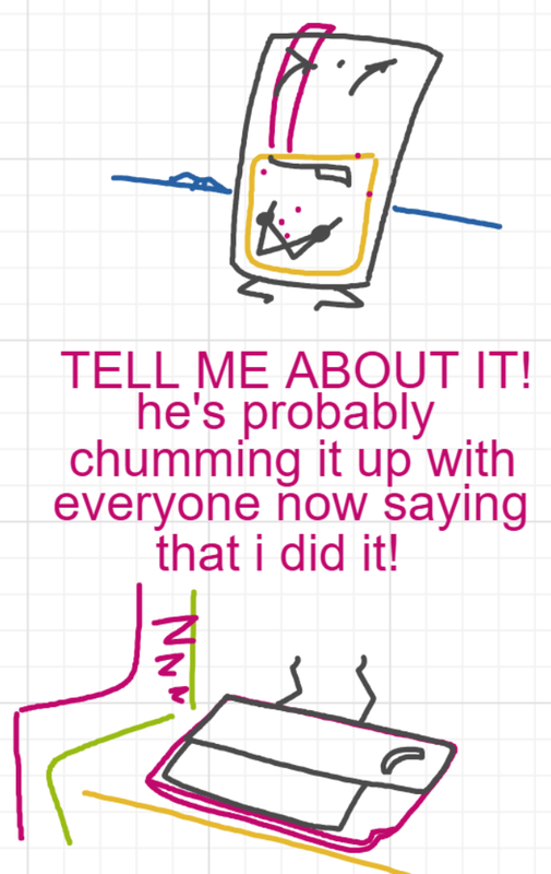 A panel from A Murder On The, episode six of the Board Boards object show by Furretwalk/WalkingFurret.