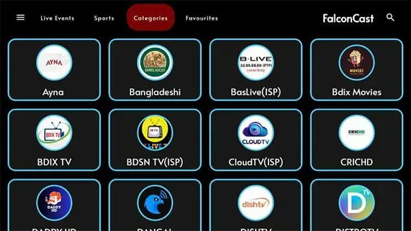 FalconCast streaming app
