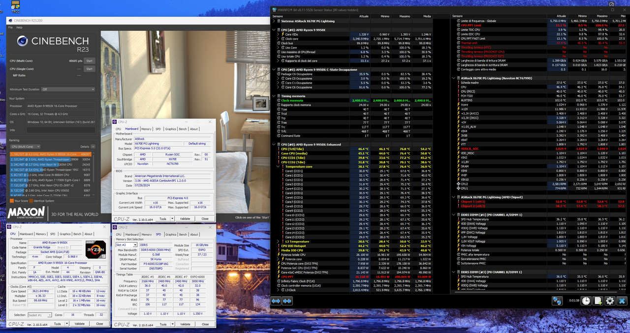 9950X CB23 def DDR5 4800