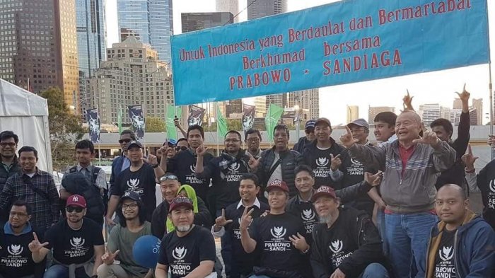 Ratusan WNI Melbourne, Australia Deklarasi Menangkan Prabowo-Sandi