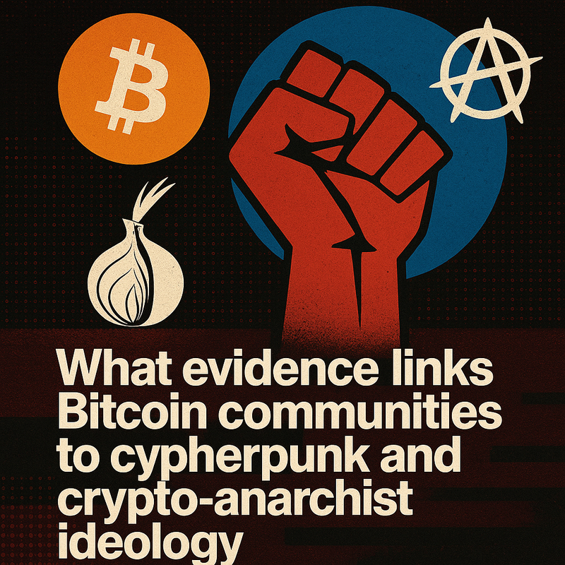 What evidence links Bitcoin communities to cypherpunk and crypto‑anarchist ideology