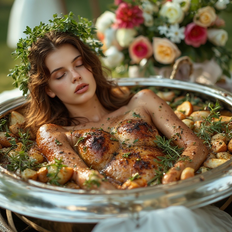 Garden wedding wom served Brownhair Serie C 0 05