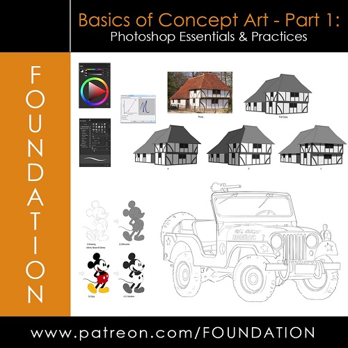 Basics of Concept Art - Part 1: Photoshop Essentials & Practices