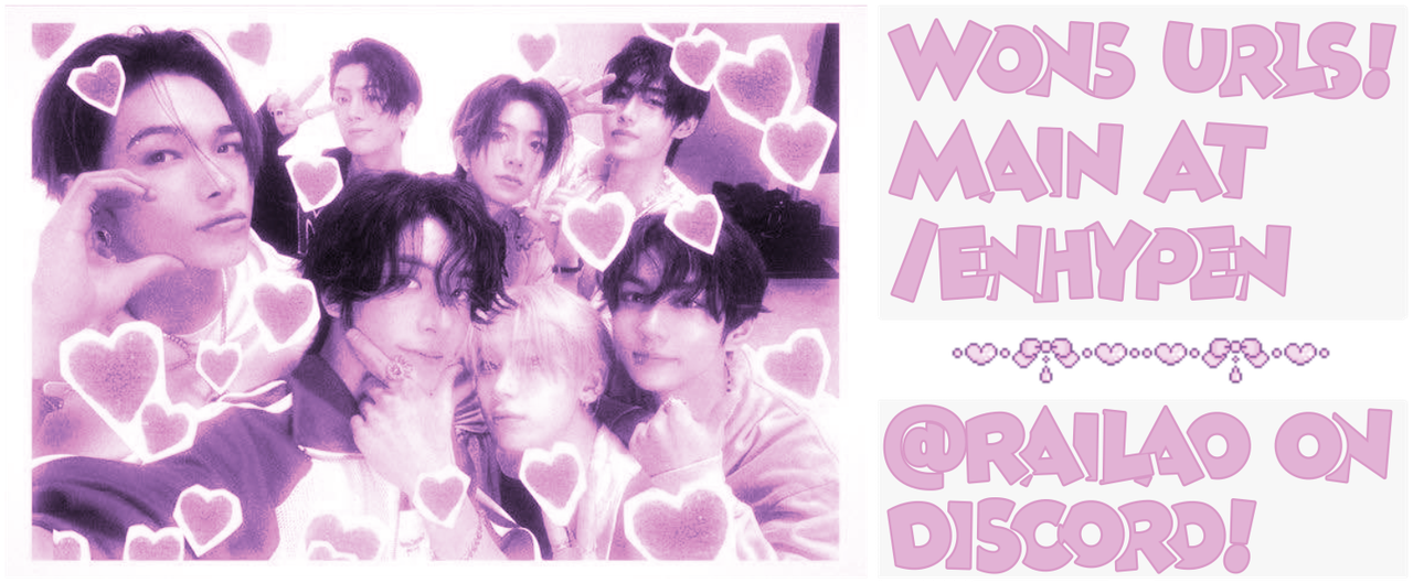 wons urls! main at /enhypen railao on discord