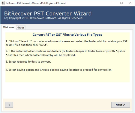 BitRecover PST Converter Wizard 12.9