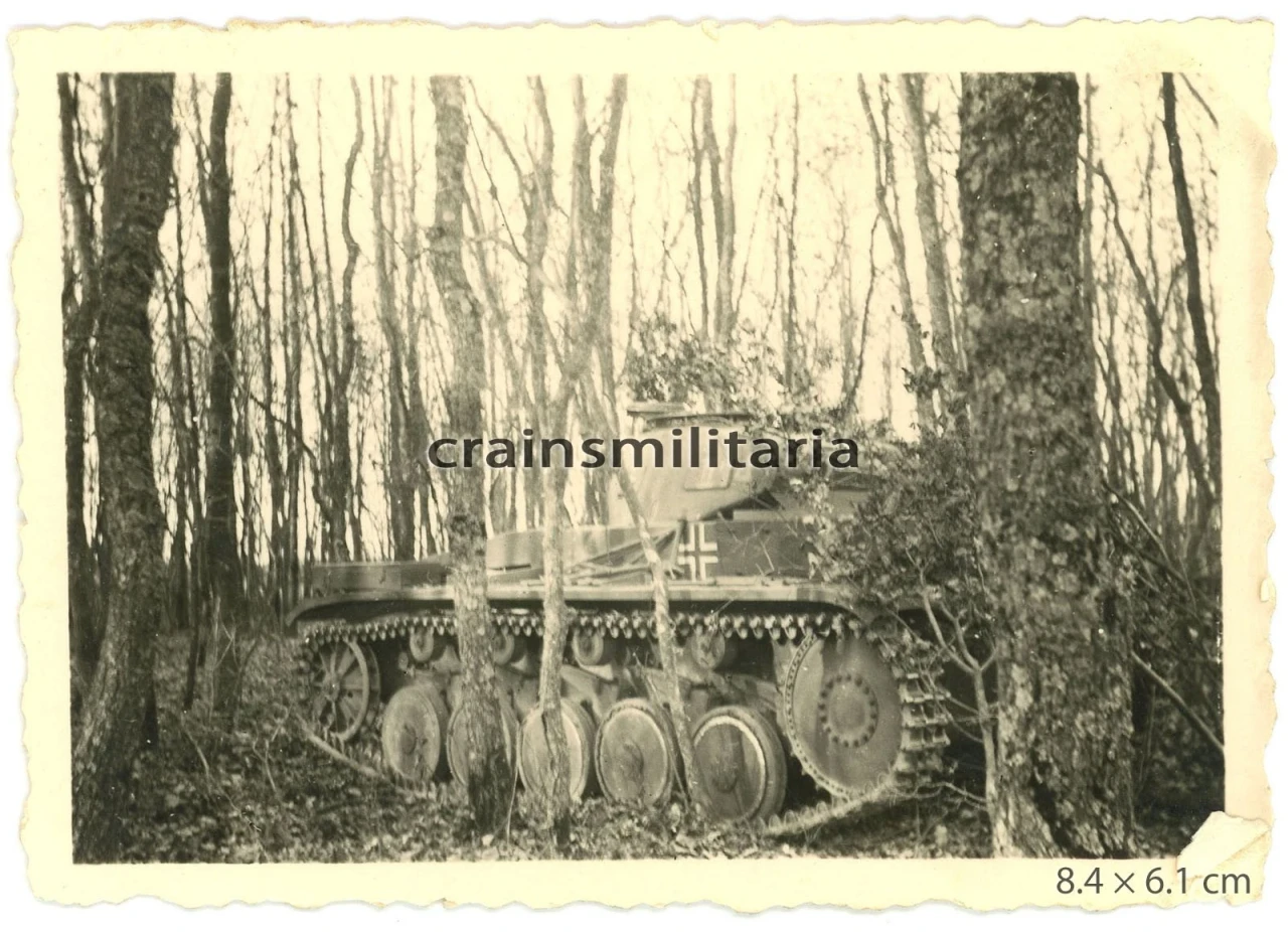 Orig Foto Panzer II Tank des Pz Rgt 4 in Rumänien 1941