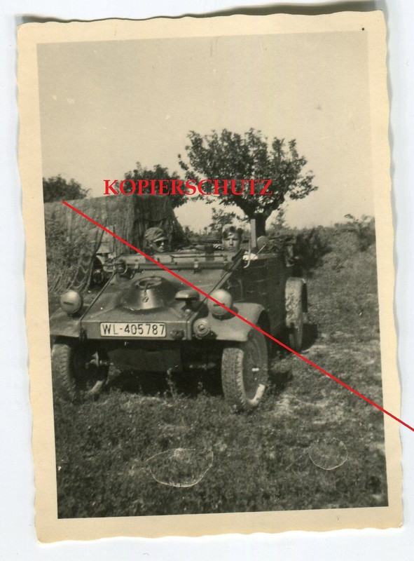 Original Foto Kübelwagen Luftwaffe PKW Sdkfz Ita