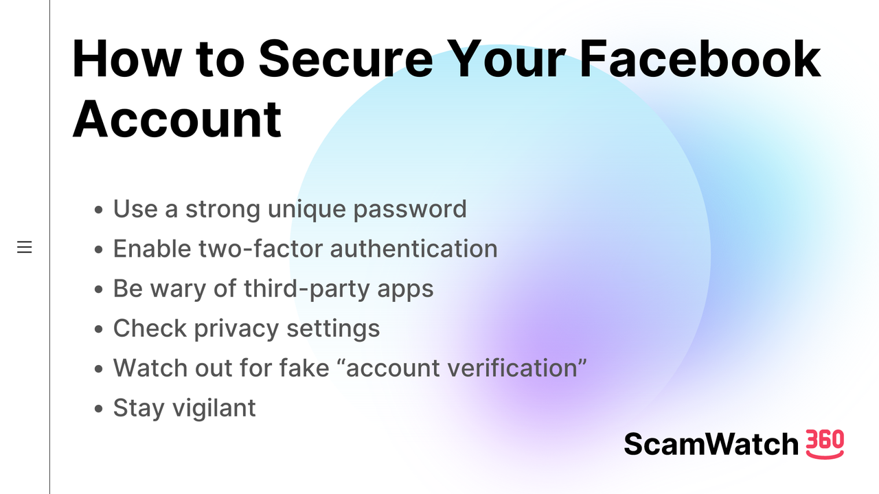 How to secure facebook account