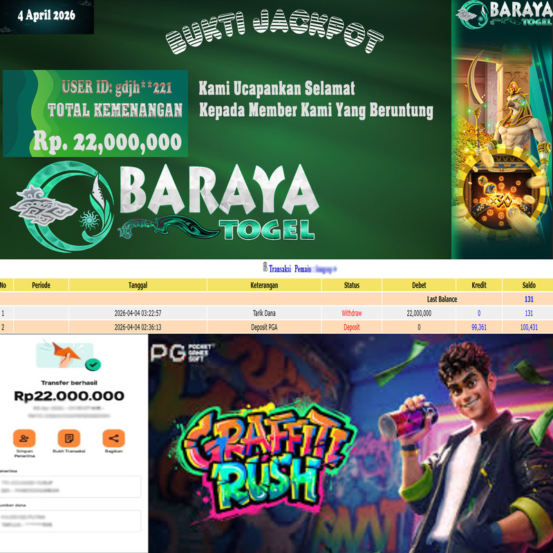 Rp. .22.000.000.- WD LUNAS DI BARAYATOGEL