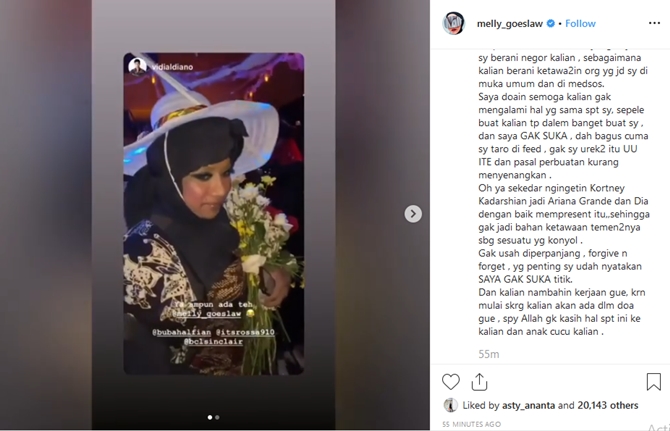 Unggahan Melly Goeslaw