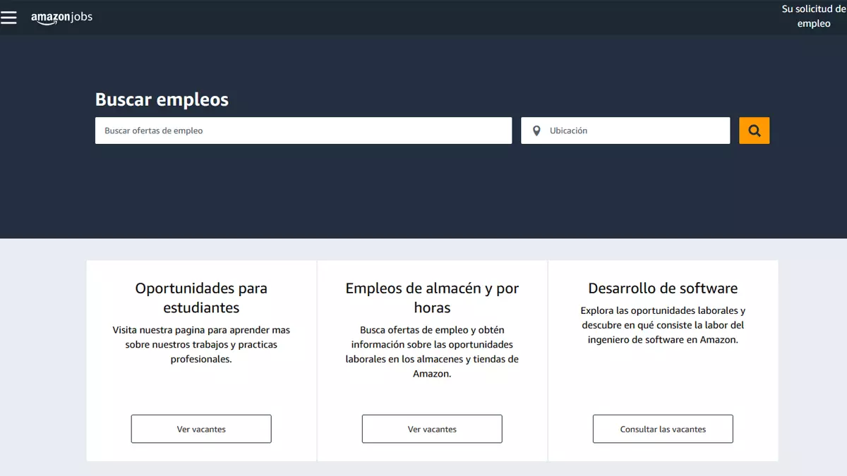 Portal de empleo Amazon Jobs