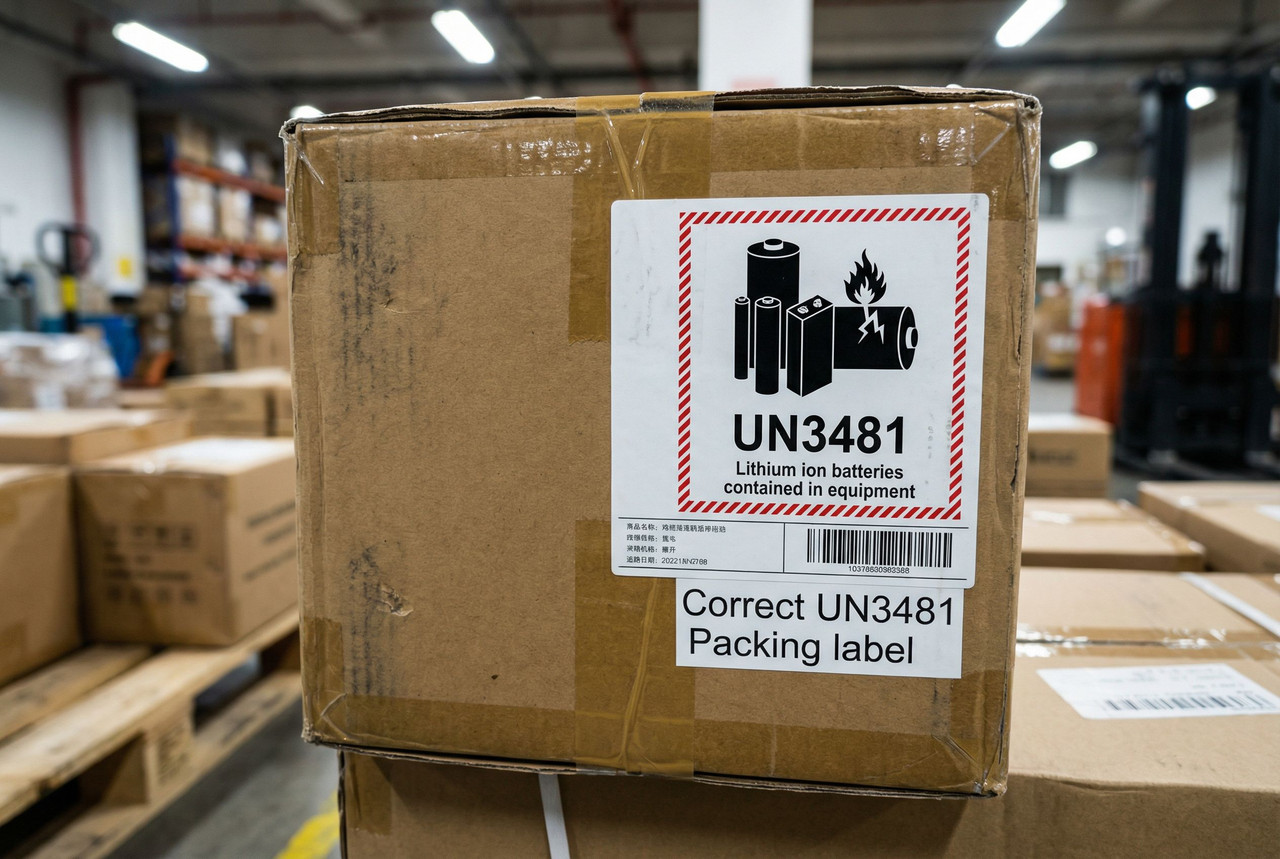 Correct UN3481 lithium battery packaging and labeling