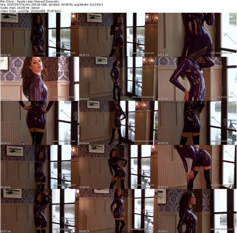 Olivia - Purple Latex Sleeved Dress_s