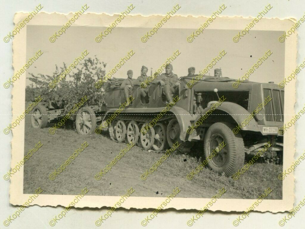 Foto, 5.Artillerie-Regiment 63, Sdkfz   Geschütz, Nahaufnahme,