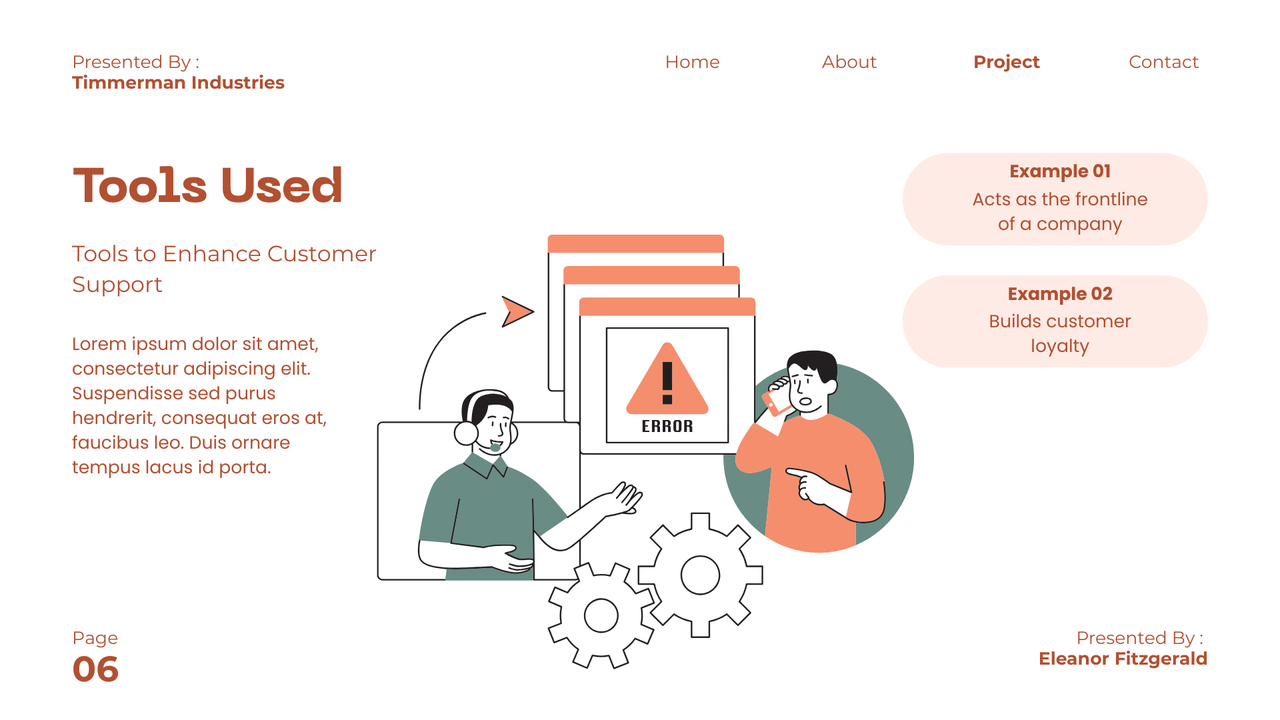 Red and Green Modern Customer Support Presentation