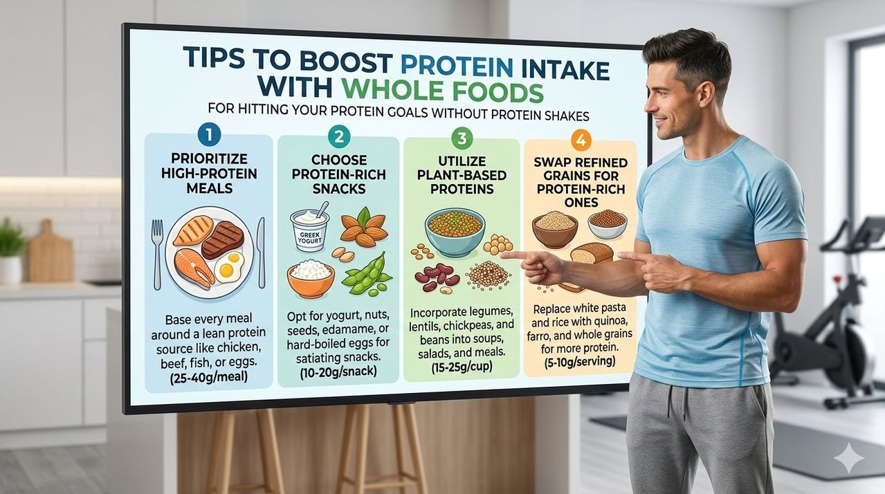 Meal prep containers with high-protein foods for how to hit your protein goals without protein shakes