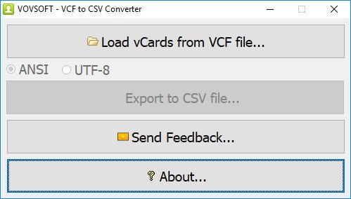 VovSoft VCF to CSV Converter 3.0 Multilingual