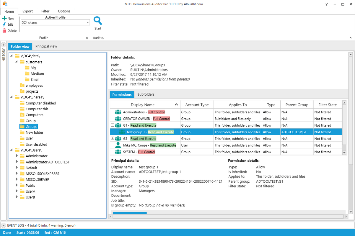 AlbusBit NTFS Permissions Auditor Pro 1.5.8.1