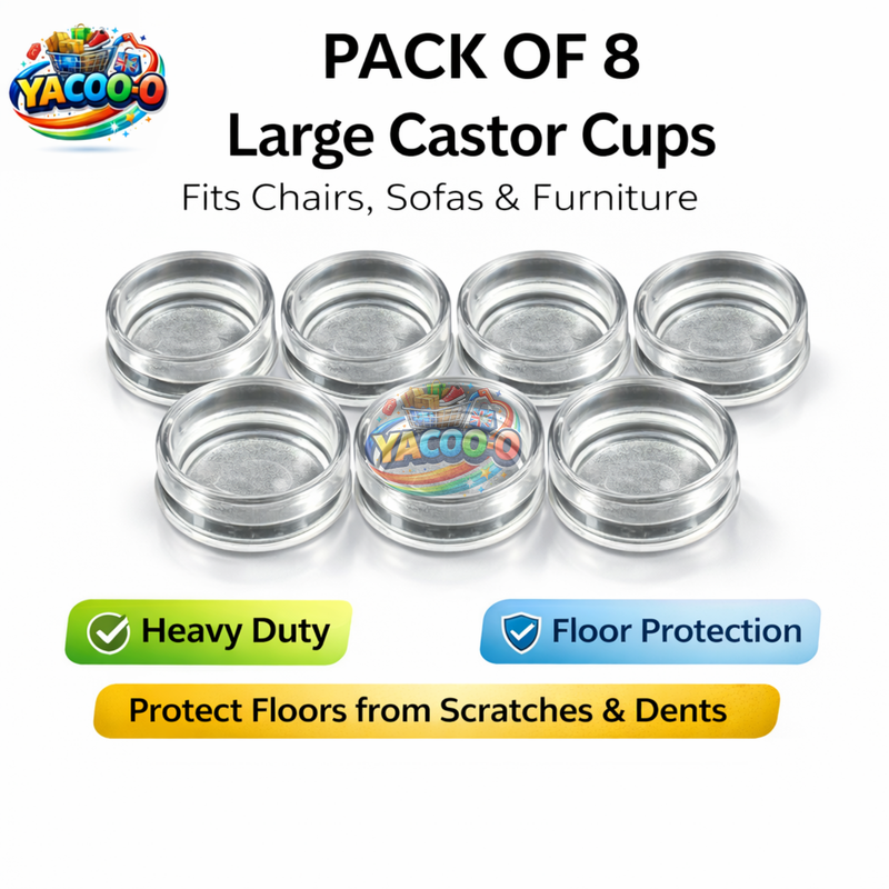 8-Pack-Large-Castor-Cups-Furniture-Floor-Protectors-Chair-Sofa-Anti-Scratch-UK