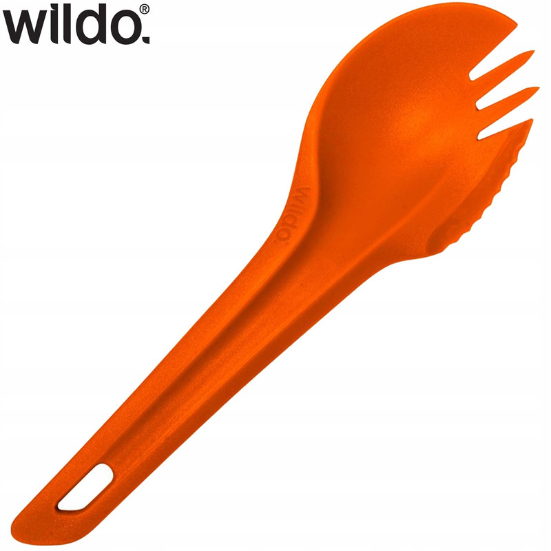 WILDO Niezbednik Turystyczny SPORK Lyzka Widelec Kolor dominujacy czerwony