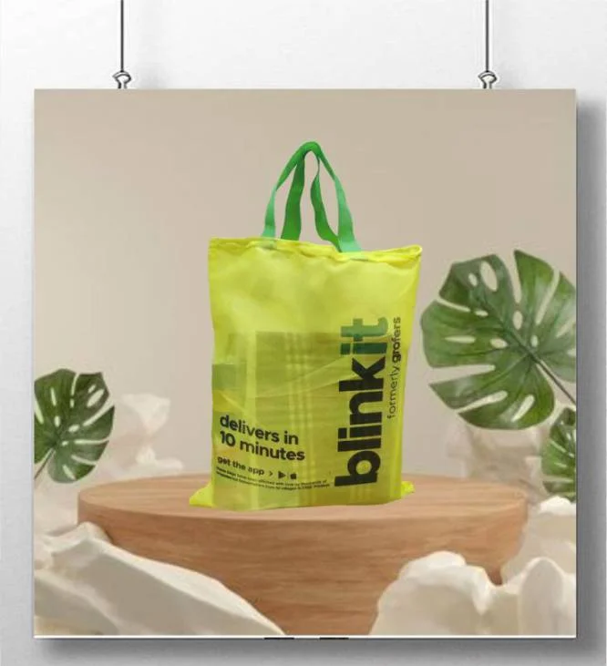 Rotto Cotton Cloth Blinkit Grocery Carry Bag Manufactured by Colormann