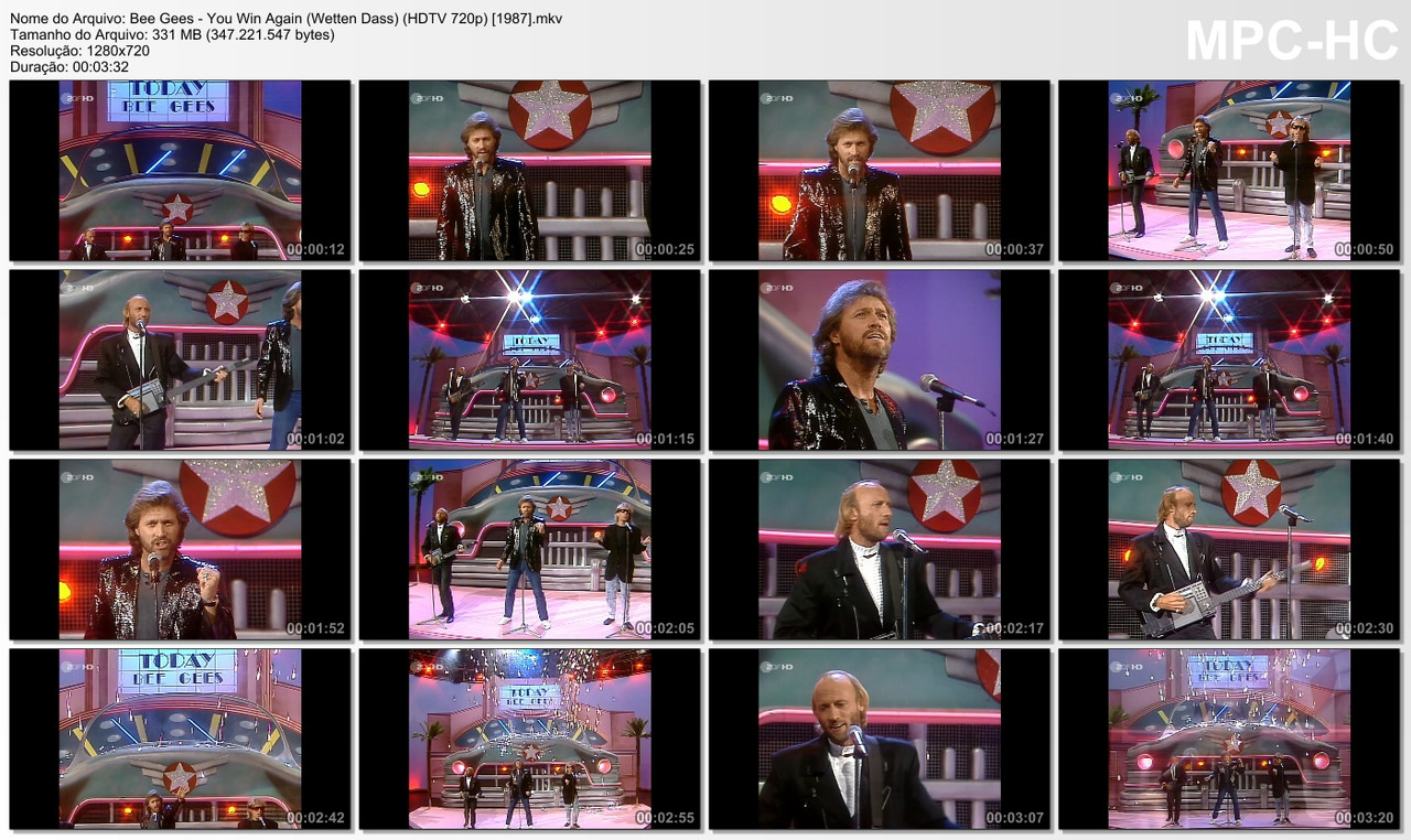 Bee Gees - You Win Again (Wetten Dass) (HDTV 720p) [1987]