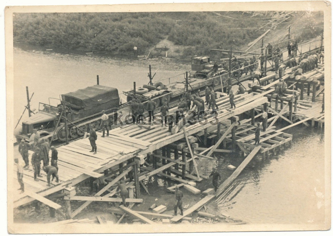 Foto Panzer Halbkette Tieflader Sonderanhänger P