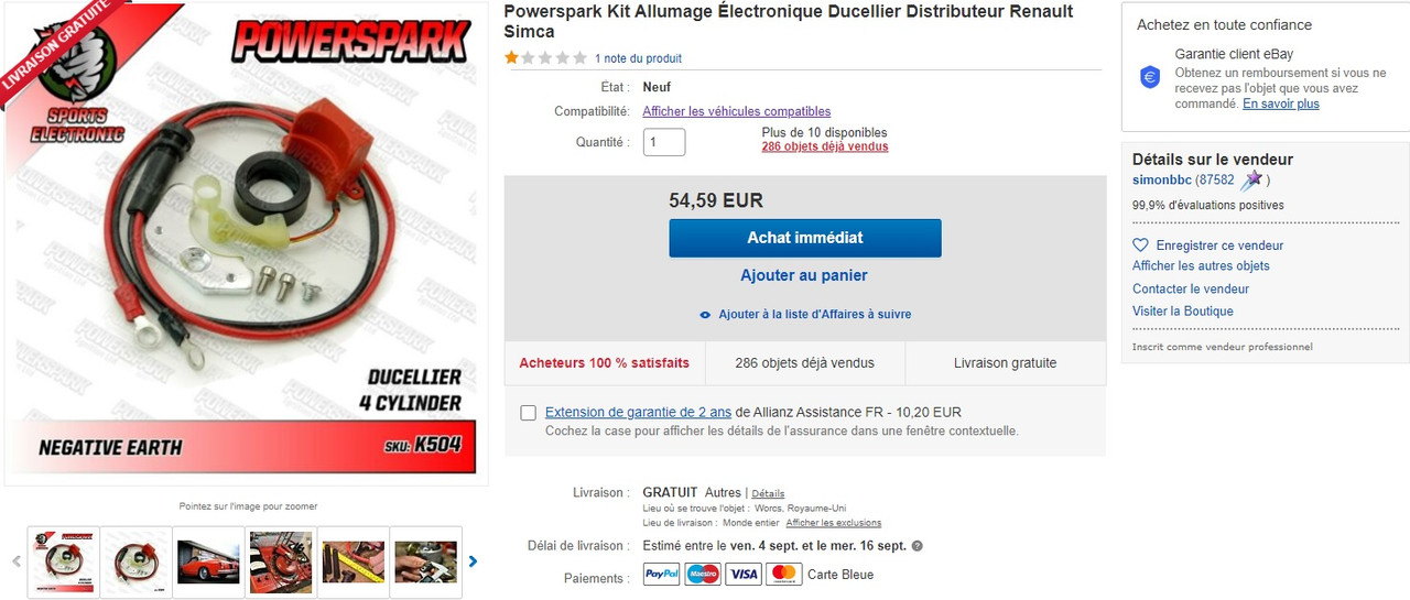 Allumage électronique