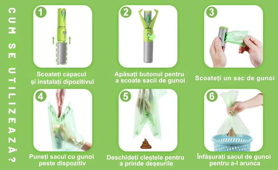 Cum folosesti clestele pentru colectarea excrementelor animale