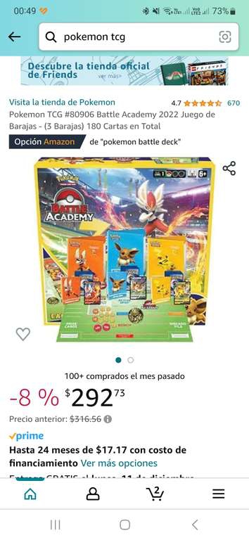 Pokemon TCG 80906 Battle Academy 2022 Juego de Barajas - (3 Barajas) 180 Cartas en Total