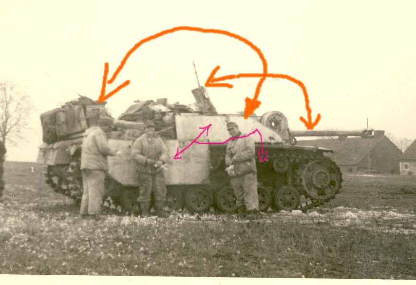 Sturmgeschütz Panzer März 1945 Seitenschürze Lan