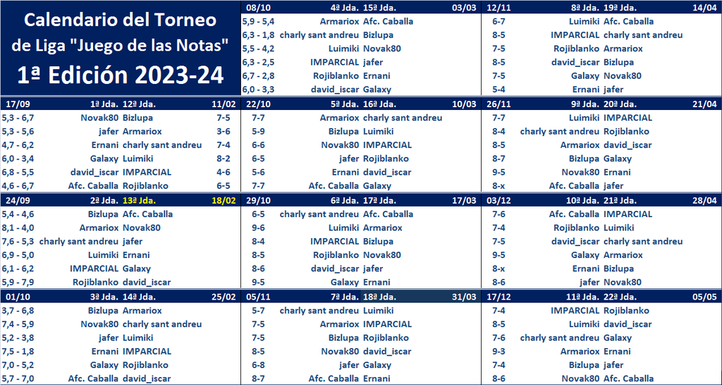 EL JUEGO DE LAS NOTAS (1ª Edición) - Temporada 2023-24 - Página 11 Calendario-de-Liga-del-Juego-de-las-Notas