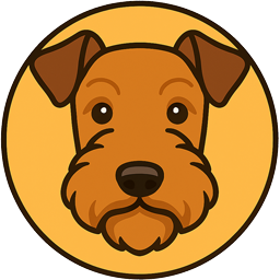 Airedale Terrier icon illustration