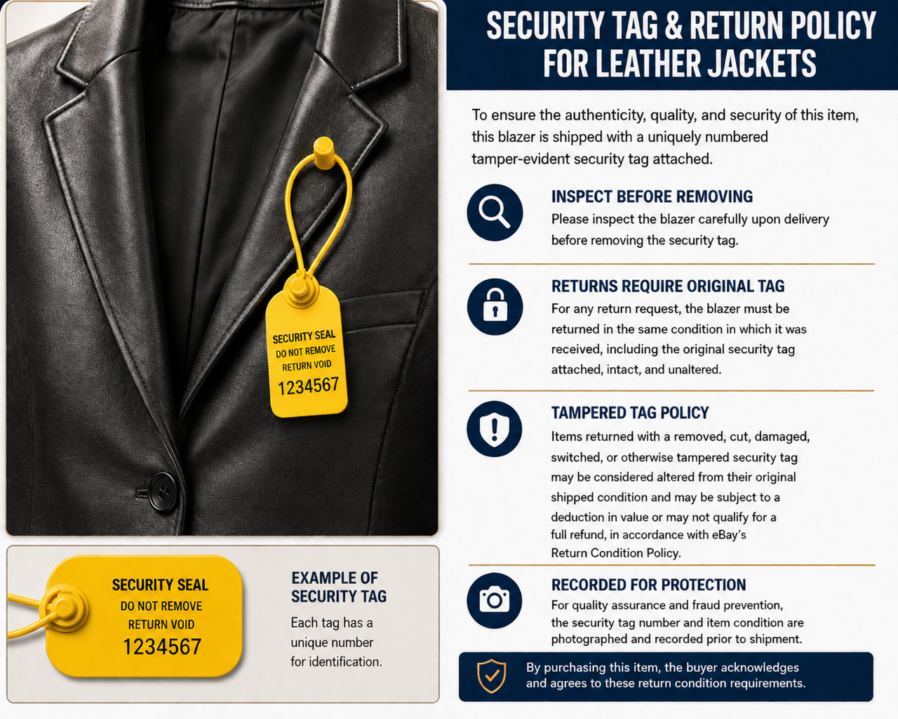 Security Tag & Return Policy