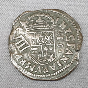 Felipe IV. 16 Maravedis 1663. Resello a VIII 1641 Segovia. Falsa de epoca 20240419-203713