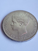 5 pesetas 1898. Alfonso XIII. "Flequillo" 20181207-114106