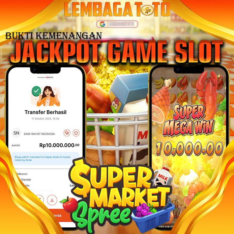 BUKTI JACKPOT 12 OCTOBER LEMBAGATOTO SUPER MARKET SPREE Rp.10.000.000,- LUNAS