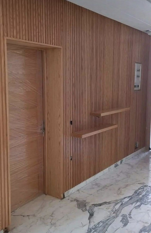 الديكورات الهندسية الخشبية للمساحات الخارجية